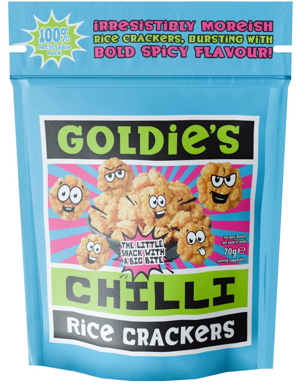 Goldie's Chilli Rice Crackers 70g