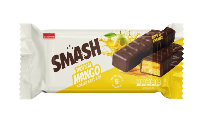SMASH Tropical Mango Coated Cake Bar (5 x 28g)
